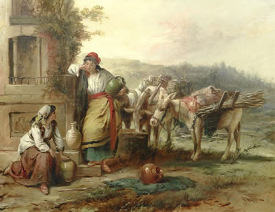 At the well