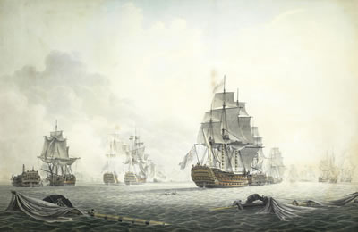 The Battle of the Saintes - Sir George Rodney defeating the French, Dominica(2)