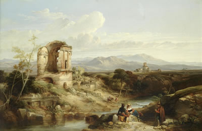 A ruin in the Campagna of Rome