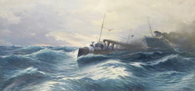 Seascape/The destroyer Thyella