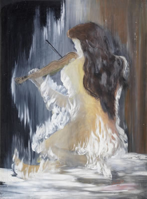 The Violin Player by Layla Al-Attar - Auction record, sale price, and art valuation. Compare with similar artists and explore comparable artworks.