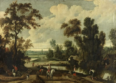 An extensive river landscape