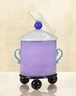 Covered Jar with Bird Finial