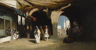 A view of a North African courtyard with market beyond by Henry Van Wyk - Auction record, sale price, and art valuation. Compare with similar artists and explore comparable artworks.