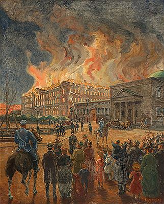 The fire in Christiansborg Palace