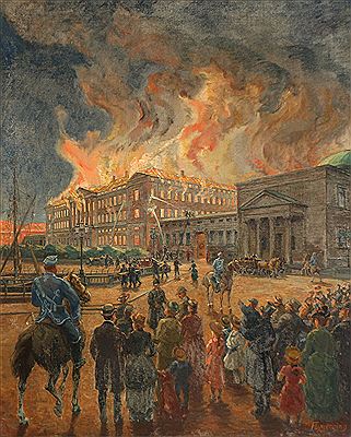 The fire in Christiansborg Palace