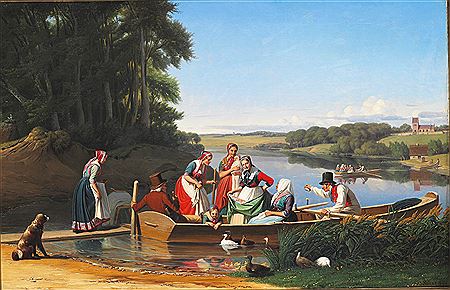 A family on their way to a christening.
