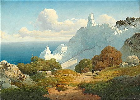 View of Sommerspiret, Møn's Cliff.