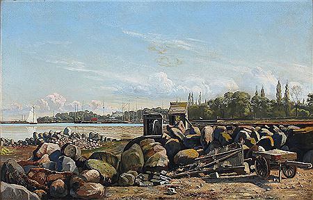 Danish coastal scape with a quarry in the foreground. by Carl Christian Lund - Auction record, sale price, and art valuation. Compare with similar artists and explore comparable artworks.