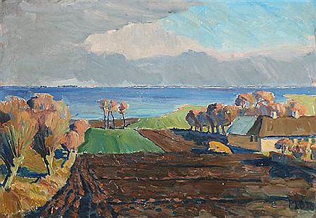 Landscape with fiord.