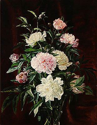 Still life with pink and white Peonies. by Augusta Laessoe - Auction record, sale price, and art valuation. Compare with similar artists and explore comparable artworks.