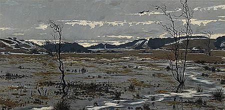 Marsh landscape by Jens Thomsen Jensen - Auction record, sale price, and art valuation. Compare with similar artists and explore comparable artworks.
