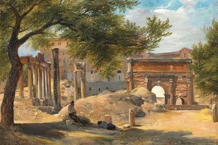 View from the Roman Forum with the Arch of Septimius Severus and Campidoglio in the background