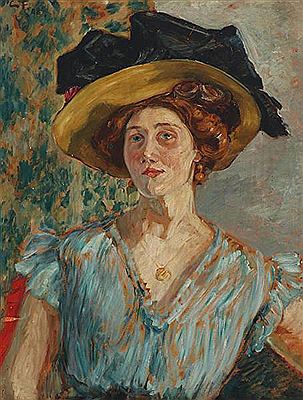 Studiehoved" (Study, Head). Portrait of a young woman