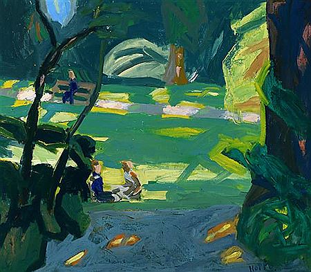 Scenery from Søndermarken, Copenhagen by Erik Hoppe - Auction record, sale price, and art valuation. Compare with similar artists and explore comparable artworks.