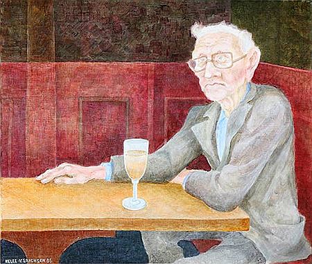 Sitting man.