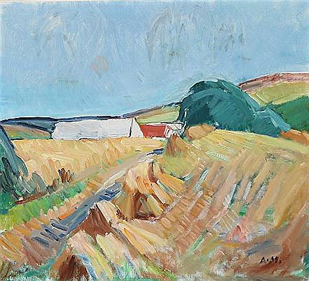 Landscape by Aksel Moller - Auction record, sale price, and art valuation. Compare with similar artists and explore comparable artworks.