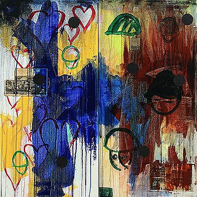 Composition, diptych.