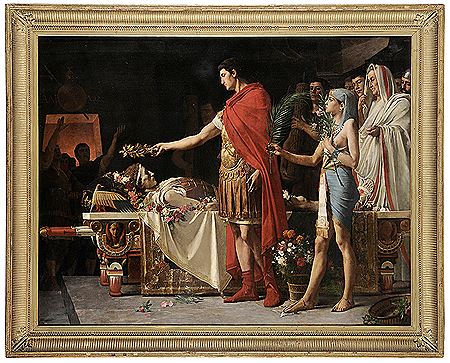 Cleopatra and Mark Antony at the Funeral Bier of Julius Caesar, 1878