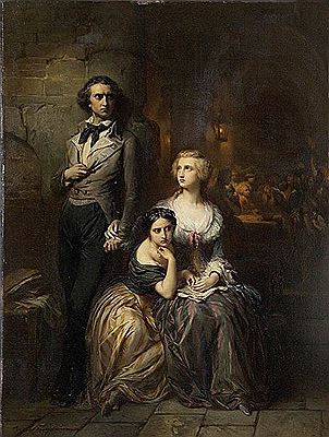 André de Chénier in de gevangenis van Saint-Lazare met de hertogin van Saint Aignant en Mevrouw de Coigny, gravin Sébastiani. by Gustave (Gustaf) Baron Wappers - Auction record, sale price, and art valuation. Compare with similar artists and explore comparable artworks.