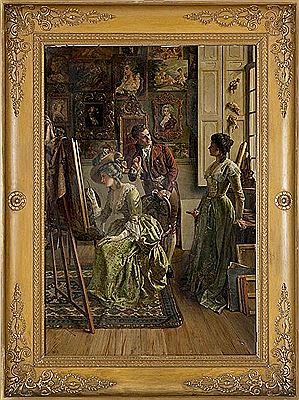 Sample artwork by Willem Geets (1838 - 1919), known for figure, interior and genre painting - View similar artists and auction records