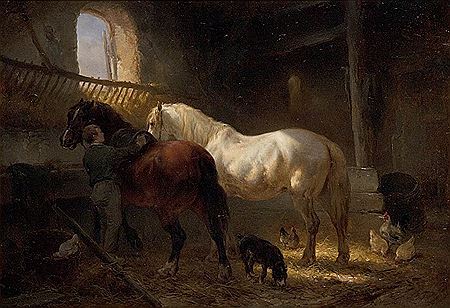 Paarden in de stal. by Wouterus Verschuur II - Auction record, sale price, and art valuation. Compare with similar artists and explore comparable artworks.