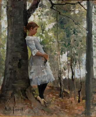 A GIRL IN THE LUSH FOREST