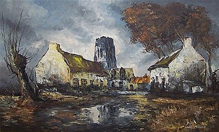 Landscape with village
