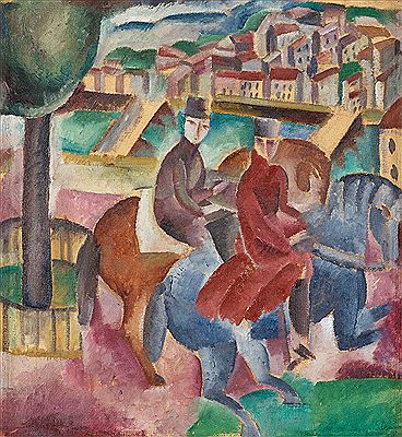 Sample artwork by Siri Karin Derkert (1888 - 1973), known for expressive, cubist and fauve painting - View similar artists and auction records