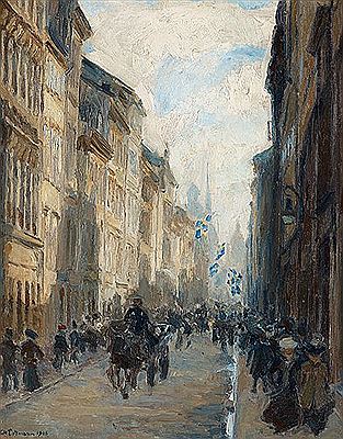 "DROTTNINGGATAN" by Axel Erdmann - Auction record, sale price, and art valuation. Compare with similar artists and explore comparable artworks.