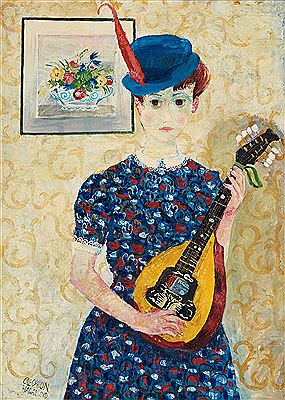 "GIRL WITH MANDOLIN"