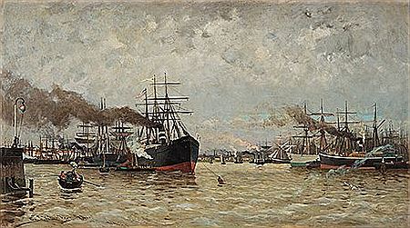 "HAMNEN I ROTTERDAM" (THE HARBOUR IN ROTTERDAM)