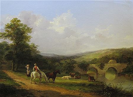 Sample artwork by Henry Park (1816 - 1871), known for rural landscape, genre, animal painting - View similar artists and auction records
