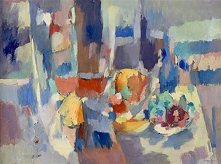 Abstract still life by George Cress - Auction record, sale price, and art valuation. Compare with similar artists and explore comparable artworks.
