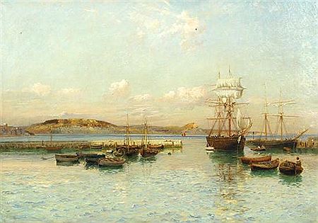 Devon harbour with sailing boats