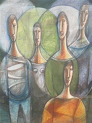 'Merry-go-round'; Portrait of a group (2)