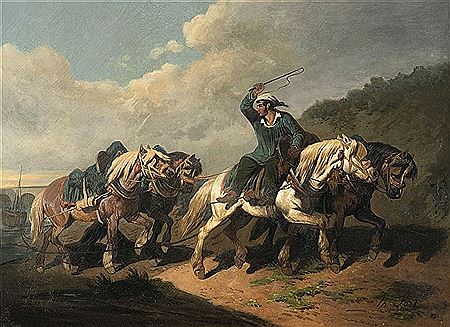 Chevaux sur le chemin de halage by Theodore Fort - Auction record, sale price, and art valuation. Compare with similar artists and explore comparable artworks.