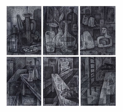 (i-iv, vi) Untitled (v) Pierre sur table