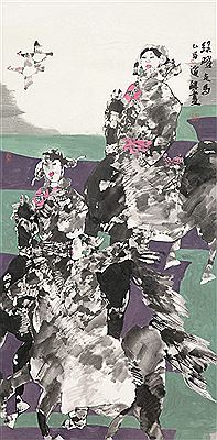CHARACTER AND HORSES by Daoxing Zhang - Auction record, sale price, and art valuation. Compare with similar artists and explore comparable artworks.