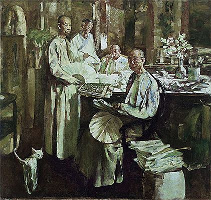 I KNOCK LIGHTLY AT THE DOOR-IN MEMORY OF WU CHANGSHUO, REN BONIAN, XU GU AND PU ZUOYING