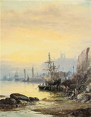 Sample artwork by John Haskins (Born 1938), known for impressionist style paintings with vibrant flair - View similar artists and auction records