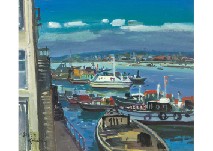 Kushiro port by Kaiichi Tagai - Auction record, sale price, and art valuation. Compare with similar artists and explore comparable artworks.