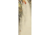 Red Leaves waterfall by Shunkyo Yamamoto - Auction record, sale price, and art valuation. Compare with similar artists and explore comparable artworks.