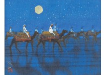 Caravan under the moon
