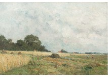 Village Landscape in Belgium by François Binje - Auction record, sale price, and art valuation. Compare with similar artists and explore comparable artworks.