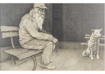 Old People and Dog