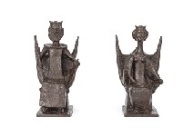 King and Queen(a set of 2) by Naondo Nakamura - Auction record, sale price, and art valuation. Compare with similar artists and explore comparable artworks.