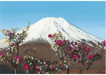 Camellias Mt. Fuji by Tomohiro Momose - Auction record, sale price, and art valuation. Compare with similar artists and explore comparable artworks.