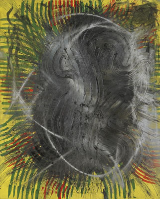 Sample artwork by Yasuo Sumi (1925 - 2015), known for abstract, feathery  image painting, automatism, mixed-media - View similar artists and auction records