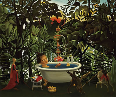 NAOKO BATHING IN THE WOODS OF ROUSSEAU